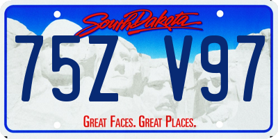 SD license plate 75ZV97