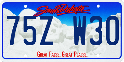 SD license plate 75ZW30