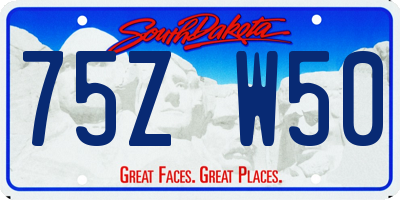 SD license plate 75ZW50
