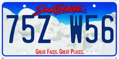 SD license plate 75ZW56