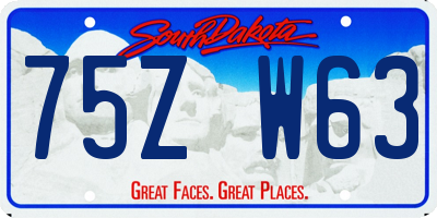 SD license plate 75ZW63
