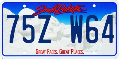 SD license plate 75ZW64