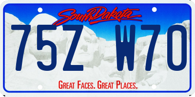 SD license plate 75ZW70