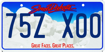 SD license plate 75ZX00