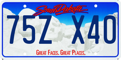 SD license plate 75ZX40