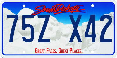 SD license plate 75ZX42