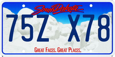 SD license plate 75ZX78