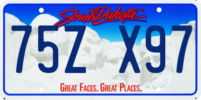 SD license plate 75ZX97