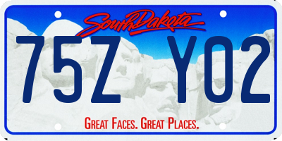 SD license plate 75ZY02
