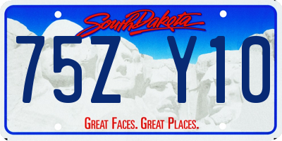 SD license plate 75ZY10