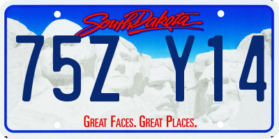 SD license plate 75ZY14