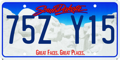 SD license plate 75ZY15