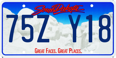 SD license plate 75ZY18