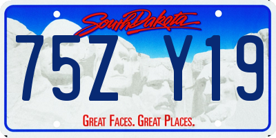 SD license plate 75ZY19