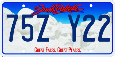 SD license plate 75ZY22