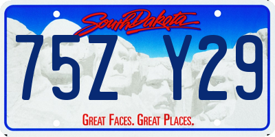 SD license plate 75ZY29
