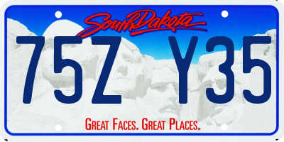 SD license plate 75ZY35