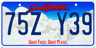SD license plate 75ZY39