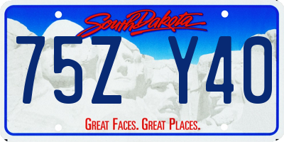 SD license plate 75ZY40