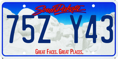 SD license plate 75ZY43