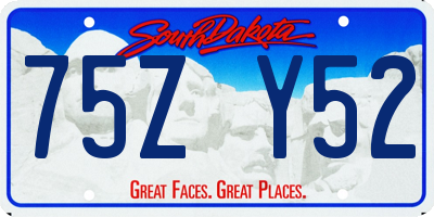 SD license plate 75ZY52