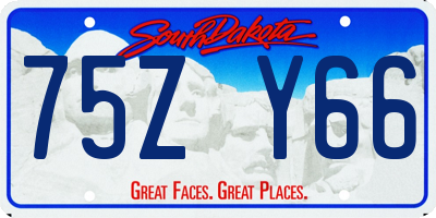 SD license plate 75ZY66
