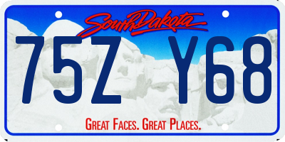 SD license plate 75ZY68