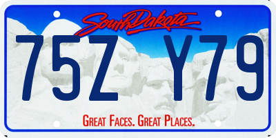 SD license plate 75ZY79