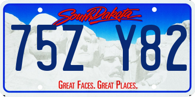 SD license plate 75ZY82