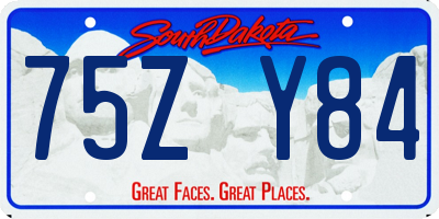SD license plate 75ZY84