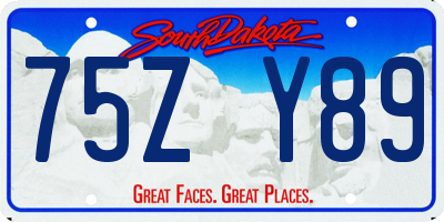 SD license plate 75ZY89