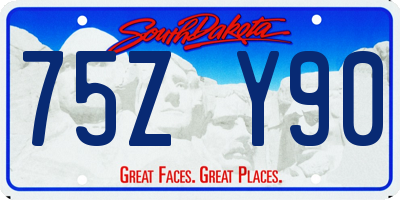 SD license plate 75ZY90