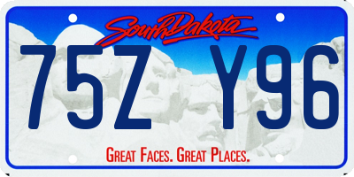 SD license plate 75ZY96