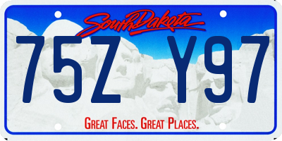 SD license plate 75ZY97