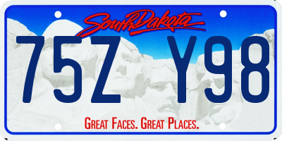 SD license plate 75ZY98