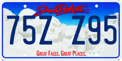 SD license plate 75ZZ95