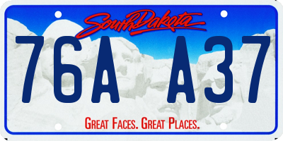 SD license plate 76AA37