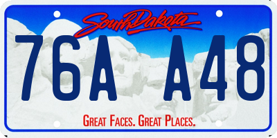 SD license plate 76AA48