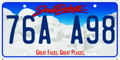SD license plate 76AA98