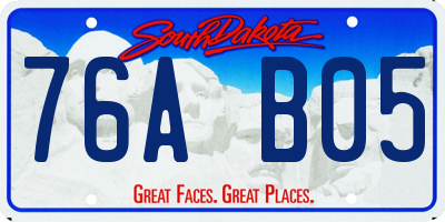 SD license plate 76AB05