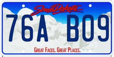 SD license plate 76AB09