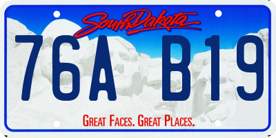 SD license plate 76AB19