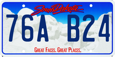 SD license plate 76AB24