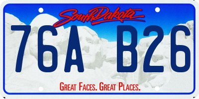 SD license plate 76AB26
