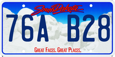 SD license plate 76AB28