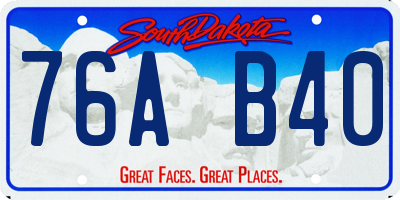 SD license plate 76AB40