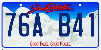SD license plate 76AB41