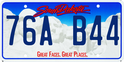 SD license plate 76AB44