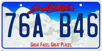 SD license plate 76AB46