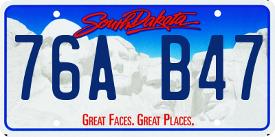 SD license plate 76AB47